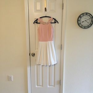 Pink and White Jeweled Collar Dress (TAGS ON)